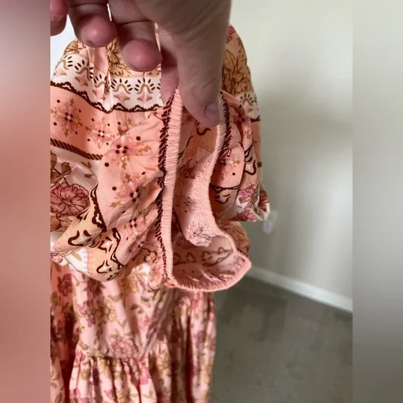 NWT Baevely Peach and Pink Floral Mini Dress Sizes 1X and 2X - Picture 6 of 10